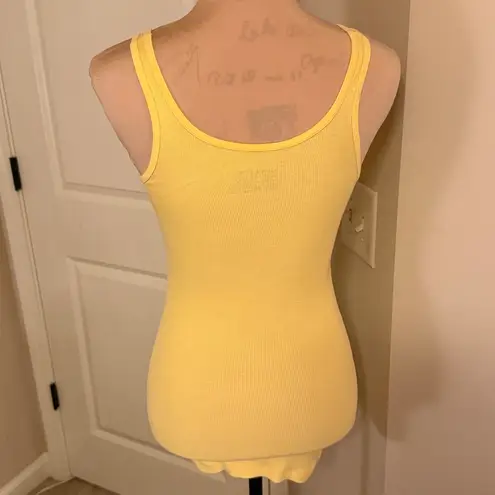 Mossimo Supply Co. Mustard Ribbed Tank Top Yellow Size M