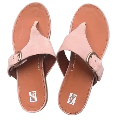 FitFlop Women's GRACIE Buckle Suede Toe Post Sandals 10