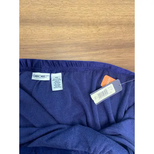 Cherokee NWT  Wide Leg Lounge Pants Velour Blue Violet‎ Silky Pockets XXL Cozy