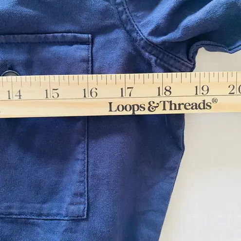 NWT Outerknown S.E.A. Long Sleeve Blue Linen Cotton Blend Utility Jumpsuit Sz S