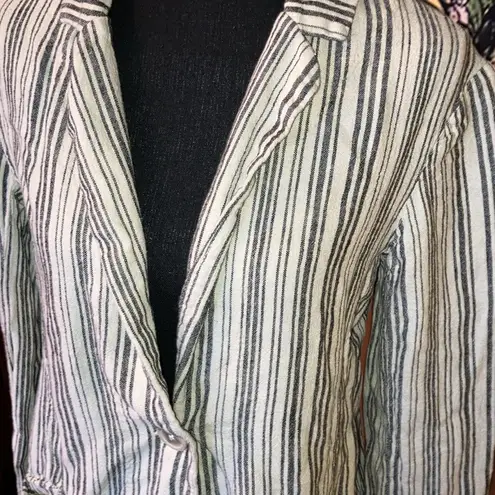 Sanctuary  Linen Blend Striped Blazer medium