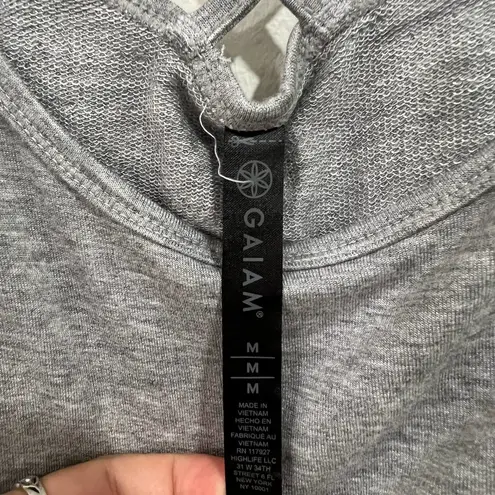 Gaiam Mindful French Terry Yoga Dress Size Medium Grey Heather New