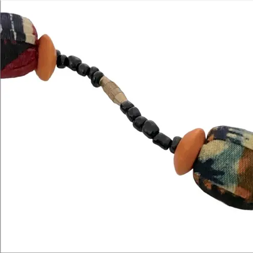 Unlisted Jewelry Set Necklace bracelet Handmade Boho Beaded Fall African Statement Orange