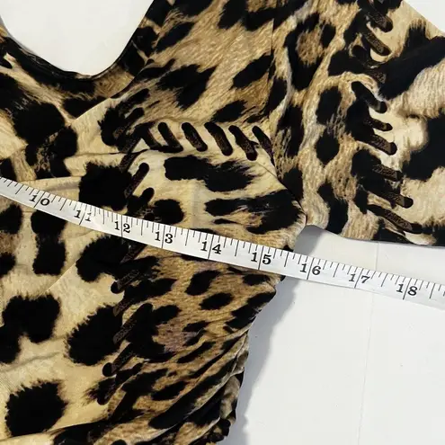 Roberto Cavalli  Sz M Animal Print Faux Wrap Stretch Knit Jersey Maxi Dress