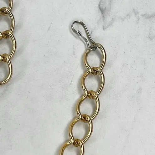 Gold Chain Link Belt with Tassel Charm