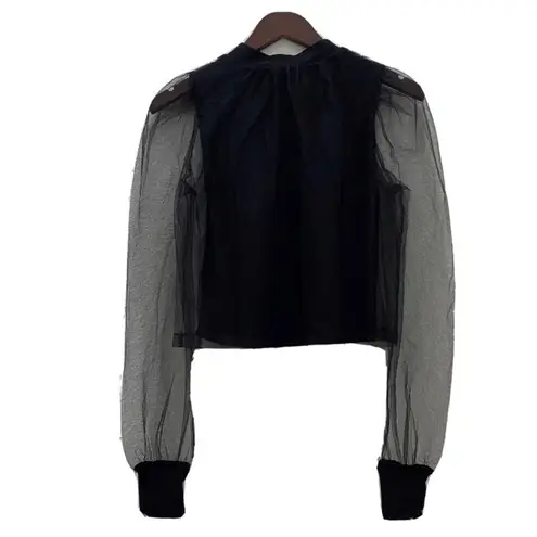 Ivy Park NWT Black Festival Tulle Top XXS