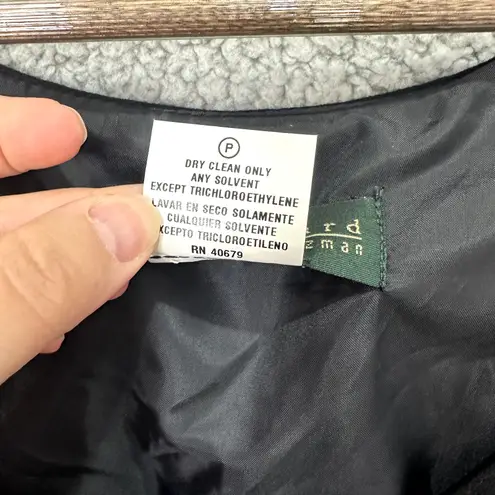 Harvé Benard Harve Benard Wool Dress 10 Black Sleeveless Button Grunge 90s Vtg Mod Academia