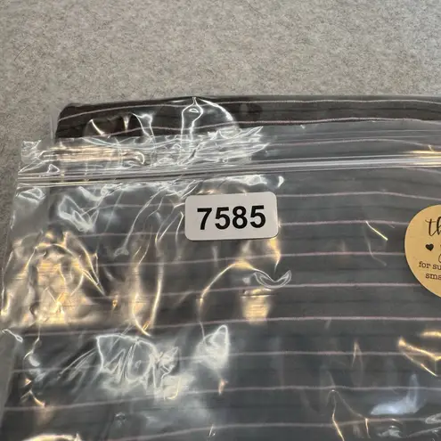 Bombas Basic Tee T-Shirt Womens Large Green Pink Blue Stripe Peruvian Cotton