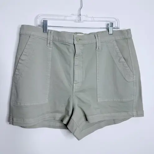 NWT Upwest Utility Denim Shorts Desert Sage Green Stretchy Comfy Staple Size XL