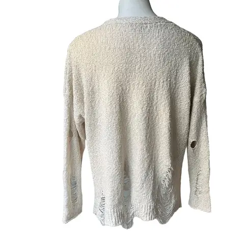 FATE. Distressed Knit Sweater, Sz Large