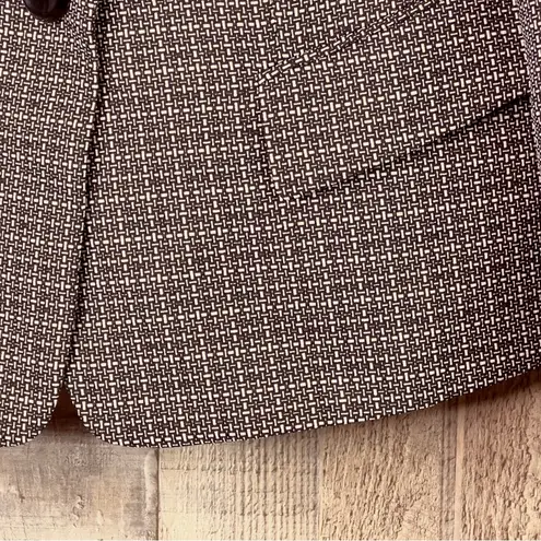 Le Suit Size 8 Black & White Long Sleeve Lined 1 Button Closure Jacket B…