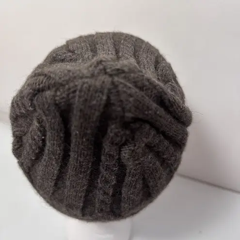 Bula Polartec Fleece Lined Wool Blend Cable Knit Winter Ski Beanie Brown Womens