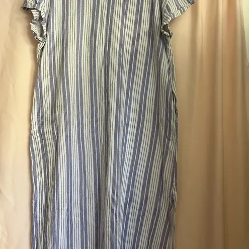 Striped Blue and White Maxi Dress Size L