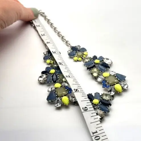 Stella & Dot Elodie Statement necklace Blue Silver Career Party