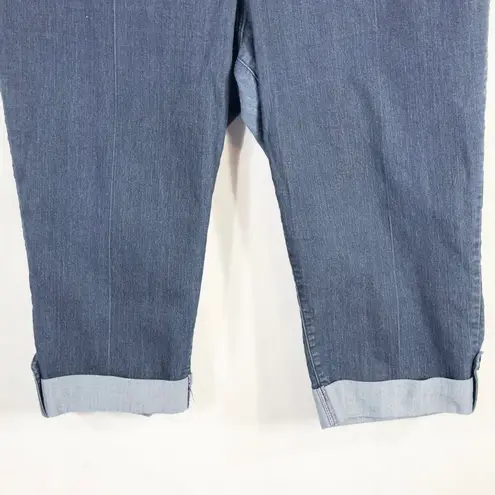 NYDJ Not Your Daughters Jeans Plus Size 24W Capri Crop Dark Blue High Rise 1486