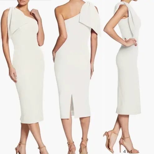 Dress the Population NWOT Tiffany One-Shoulder Midi Dress white M