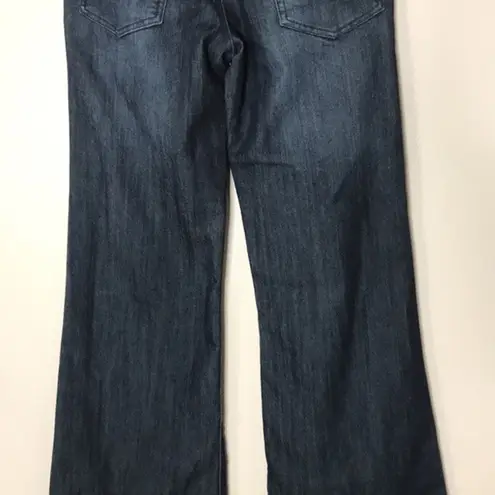 Bebe  ladies darkwash wide leg flare denim jeans size 27