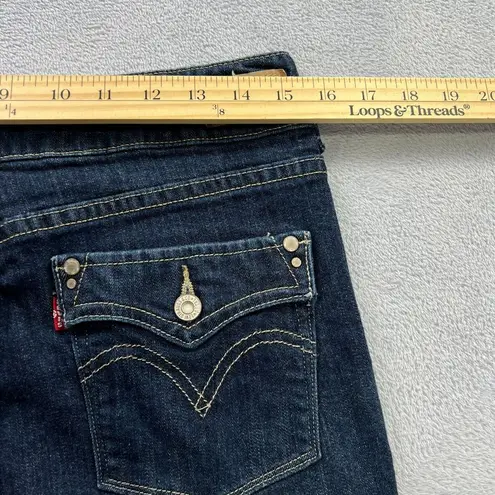 Levi's 526 Slender Boot Cut Jeans Womens 29x30 Stretch Flap Pockets Comfy Blue Size 29 - Image 9