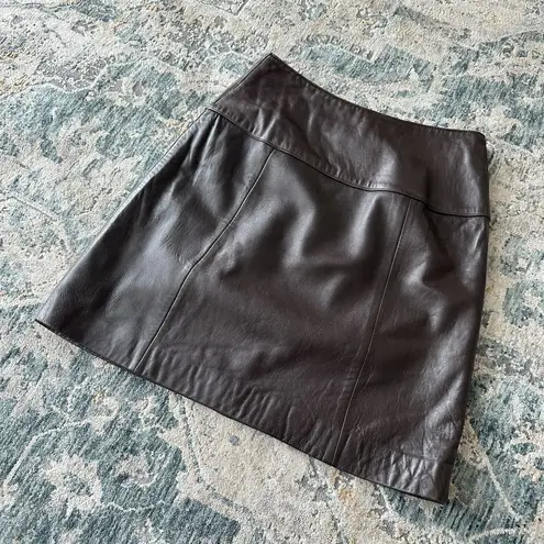 Valerie Stevens Vintage Leather Pencil Skirt Womens 6 100% Lamb Leather Mini