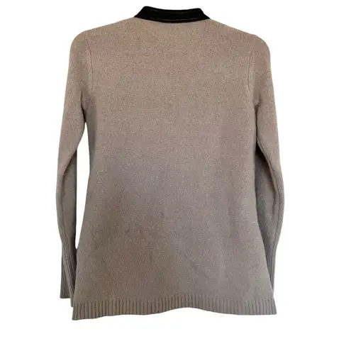 Robert Rodriguez Black Leather Beige Knit Mixed Media Motorcycle Jacket Size S