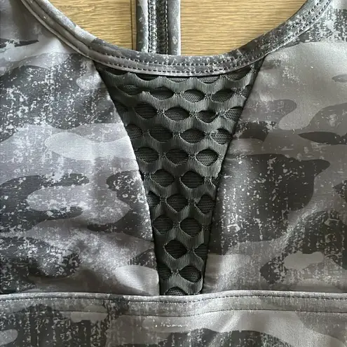 Lorna Jane Grey Camo Sports Bra - Size XS