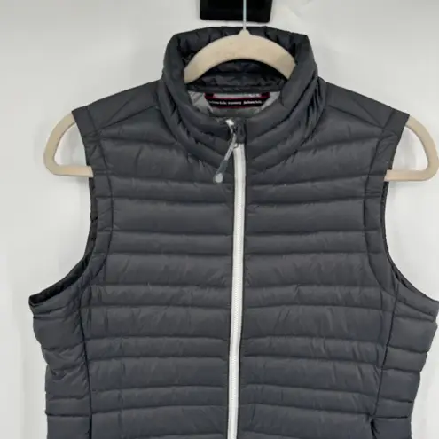 Stio Womens Small Down Puffer Vest Sleeveless Full Zip Quilted Gray Lightweight