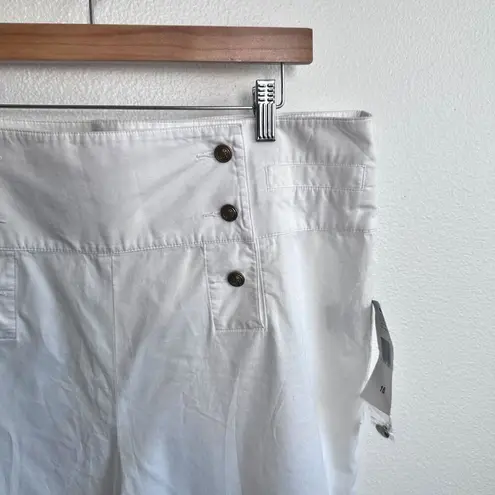 Ralph Lauren  | NWT White Wide Leg Sailor Pants Slacks 100% Cotton | Size 16