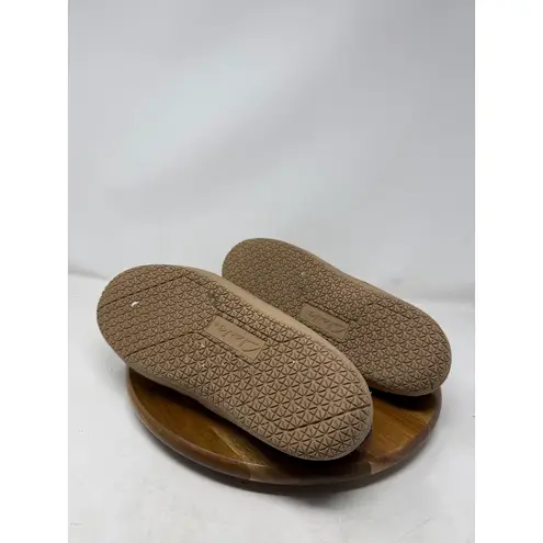 Clarks  Mens 11M Navy Suede Moccasin Slippers Shearling Lined Tan Trim