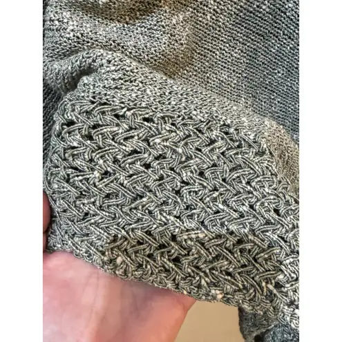 Pour Toi Green Cardigan Sweater Size XL Open Collar Lagenlook Artsy Unique