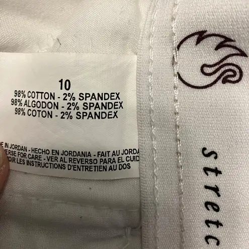 Gloria Vanderbilt Stretch Waistband White Capri Sz 10