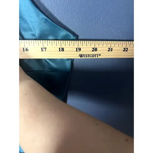 Hawaiian Floral Silky Maxi Dress Tiered Blue Women's Siz XL Wedding Guest Cruise