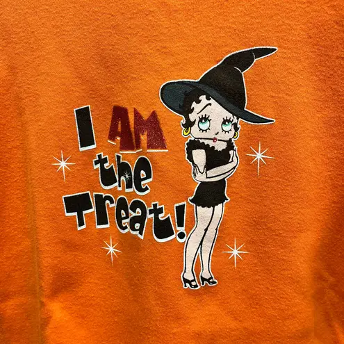 Betty Boop Vintage Y2K Halloween I Am The Treat Long Sleeve Baby Tee Small S