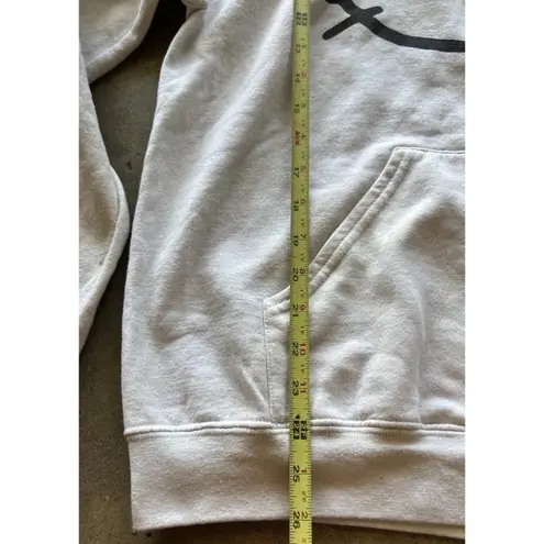 Hello Kitty Women’s Sz Large Sweater Hoodie Sanrio White Wink Hello Kitty