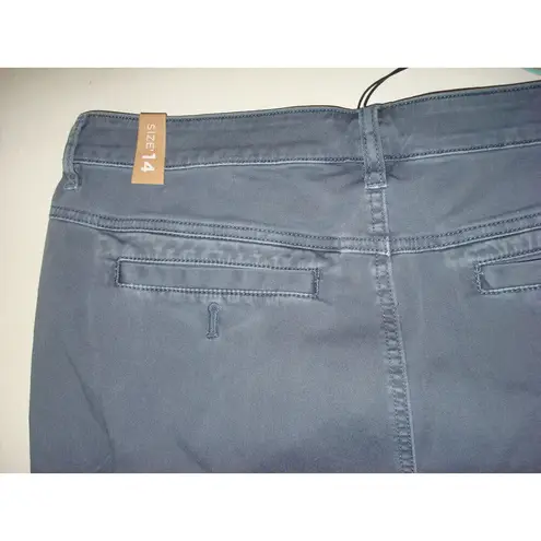 prAna New NWT Womens Pants Janessa Nickel 14 Regular Pockets Blue Gray 32 Crop