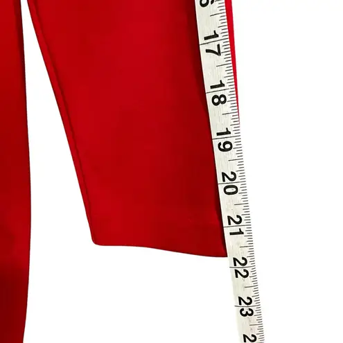 Joan Vass Dress Womens L Red Asymmetrical Cowl Neck Long Sleeve Draped Classic