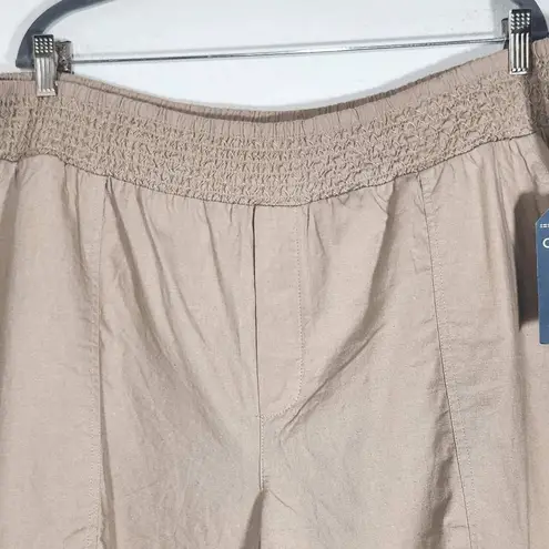 Democracy Light Brown High-Rise Linen Pull-On Shorts NWT Size 3X