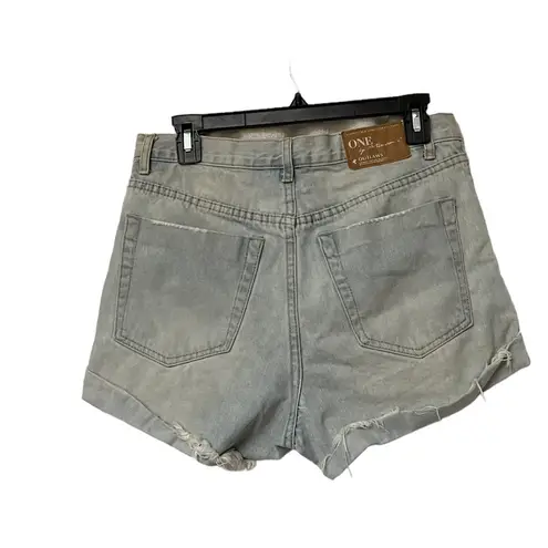 One Teaspoon  Destroyed Denim Outlaws High Waisted Shorts