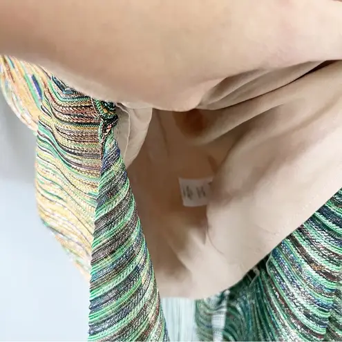 Suboo Ana Cut Out Maxi Dress in Green/Gold Metallic Green