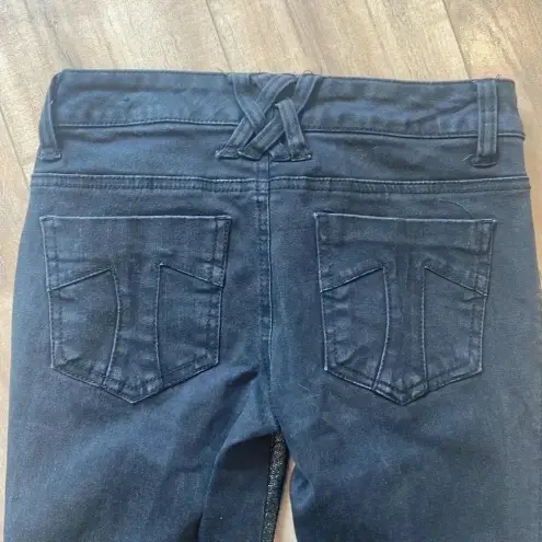 Tripp NYC  2-Tone Skinny Black Pants Twill Sz 25 / 1