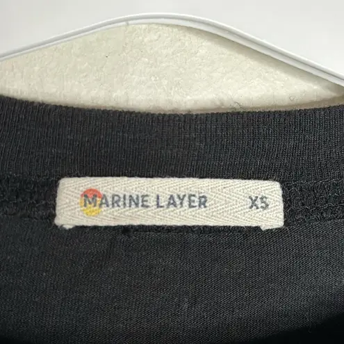 Marine layer black supima modal been long sleeve base layer t-shirt size XS