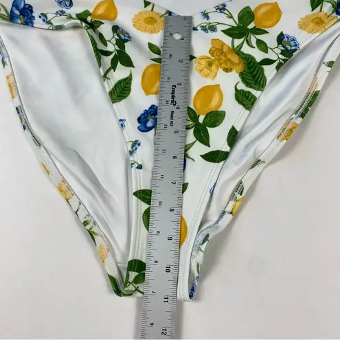 Old Navy  Bikini Swim Bottoms Women XXL White Lemons Floral Beach Swimsuit