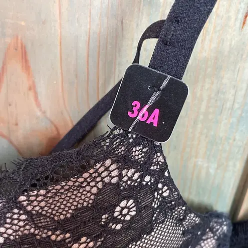 La Senza Black All Over Lace Nude Cups Beyond Sexy Bra - 36A