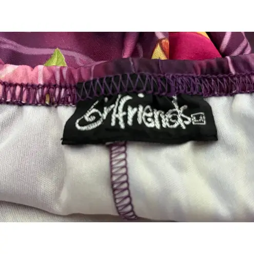 VTG Y2K Girlfriends LA Skirt XS Purple Heart Tattoo Skater Rock Love Whimsygoth