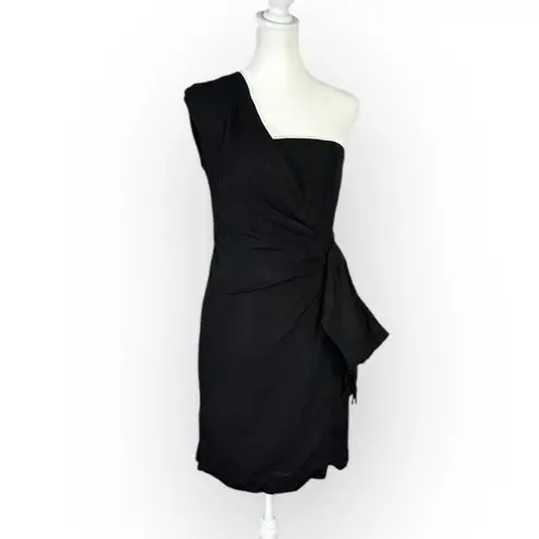 Victoria Beckham Victoria One Shoulder Dress Women's 4 Black Short Sheath