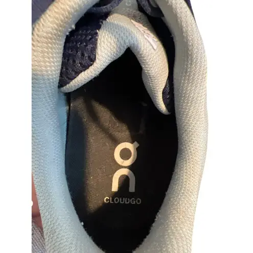 Hoka Clifton 7 Wide Running Shoes On Cloud Insoles Blue Orange Size 9D Wide