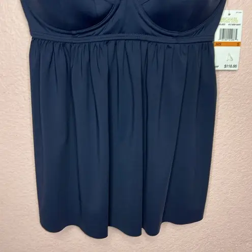 Michael Kors Tankini Top Women Underwire Baby Doll Navy Blue Pool Swim. Size S