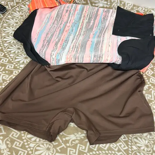 Jamie Sadock Orange Yellow Mini Skorts Casual Size 12