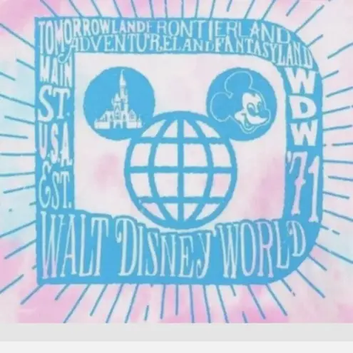 Disney Walt  World Pastel Long Sleeve Tie Dye Lounge Pullover & Sweatpants - Image 9