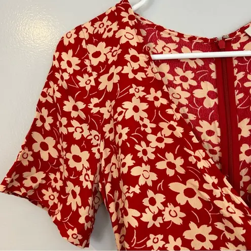 Madewell NWT  Floral Wrap-Front Romper in Mini Daisy Size 2 - Image 6