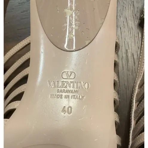 Valentino Garavani Rockstud Wispy Ballerina Flats in Rose Cannelle 40 With box